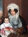 Portrait of a woman with a child