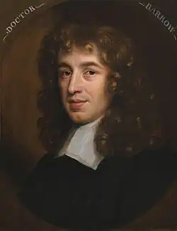 Oil on canvas painting of Isaac Barrow