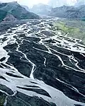 Markarfljótsaurar upper flood plain.