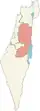 Map of Judea and Samaria Area