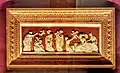 Ivorine Figures in Oak Frame, Thorvaldsens' The Age of Love, Albert Hall Museum
