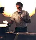 Jürgen Schmitt presents the observations of the moon in soft X-rays obtained by the Röntgen Observatory Satellite ROSAT