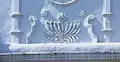 Plant embellishments found on the pediment