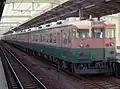 165 series EMU on a Tōkai express service in 1986