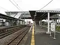 A view from platform 2. Note the direct entrance to platform 1 which is located near the base of the steps.