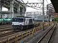 JR Freight EF64 locomotive at Negishi Station. June 2009.