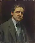 James Quinn (1932) Self portrait, oil on canvas, 61.6 × 51.5&nbsp;cm. National Gallery of Victoria, Melbourne