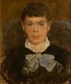 Woman with Turned-up Nose (1879), oil on canvas mounted on wood, 54 × 45&nbsp;cm, Royal Museum of Fine Arts Antwerp