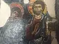 Fresco of an adult Jesus with the Virgin Mary