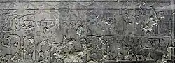 Relief from the Wu Family Shrines (Jiaxiang County, Shandong) that shows Han dynasty architecture, 151 CE