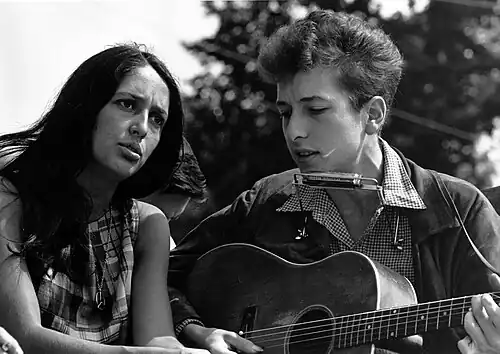 Image 23Joan Baez and Bob Dylan performing at the March on Washington (from March on Washington)