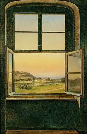 View of Pillnitz Castle by Johan Christian Dahl, 1823