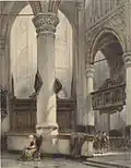 Interieur van de Nieuwe Kerk te Delft