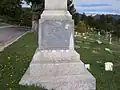 Lower portion of west side of monument.