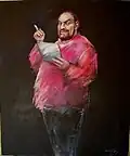 "Adrian Rawlins" (oil on canvas, 171x159cm, 1996)