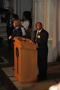 Image 14John Lewis speaking in the Great Hall of the Library of Congress on the 50th anniversary, August 28, 2013 (from March on Washington)