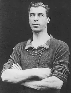 Black and white photograph of Johnny Campbell