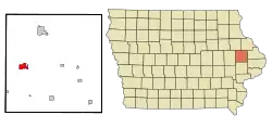 Location of Anamosa, Iowa