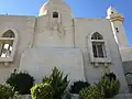 Exterior facade of the modern mosque building