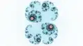 Filled Julia set for c = 0.285 + 0.01i.