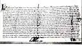 Copy of a transcript of a document from 1276 from the collection of documents of the State Archives in Bytča concerning the Okolicsányi family