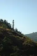 Side view with the hill