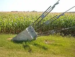 A guy-wire anchor