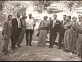 Left to right: Mohsin Dizayee, Nafez Jalal, Kaka Ziad Koya, Kemal Mustapha Kerkuki Turkman, Mustafa Barzani, Shafiq Agha, Ali Ko]]