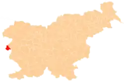 Location of the Municipality of Brda in Slovenia