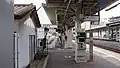 The entrance to the Hitachinaka Seaside Railway platform in June 2017