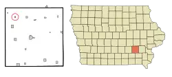 Location of Thornburg, Iowa