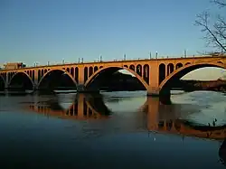 Francis Scott Key Bridge over the Potomac River in Washington, DC, USA