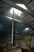 A large "open chimney" in a longhouse on Orkney.