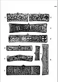 Bronze buckles with vitreous enamel