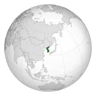 Territory of Joseon after King Sejong's conquest of Jurchens in 1433 (with current borders)