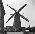 The mill is built on an artificial hill