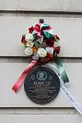 Plaque installed in 2017 commemorating speeches made in Liverpool in 1856