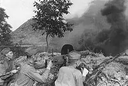 Soviet Red Army machinegunners with the PM M1910/30 in the Battle of Kursk