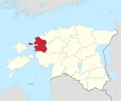 Location of Lääne County