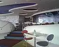 Los Angeles International Airport's "Inside Encounter" lounge in its space age Theme Building