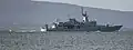 LÉ George Bernard Shaw moving through Galway Bay, Ireland