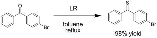 Thionation of a ketone to give a thioketone using Lawesson's reagent