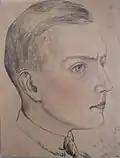 Figure Study 17, by LVG, 1923, pencil and charcoal, Goriansky Family Collection