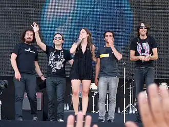 The band onstage
