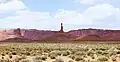 Lady in the Bathtub (center) viewed edgewise from the south. "Hidden Tower" (5,774') to the left.