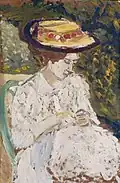 "Miss Louise Lafargue in the Garden," between 1896 and 1927.