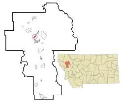 Location of Rocky Point, Montana
