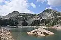 Mount Tuscarora (left) and Mount Millicent (right) from Lake Mary