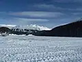A view of Lake St. Moritz in winter 2013, Switzerland