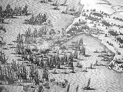Landing of Buckingham in Sablanceau (detail).